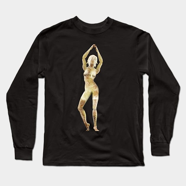 Golden Carved Statue Long Sleeve T-Shirt by golden